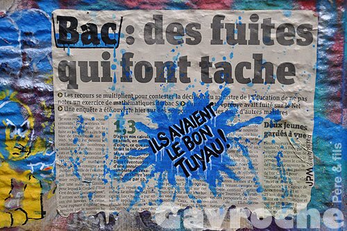 Collage de JPM sur les fuites au Bac 2011 Collage de JPM sur les fuites au Bac 2011