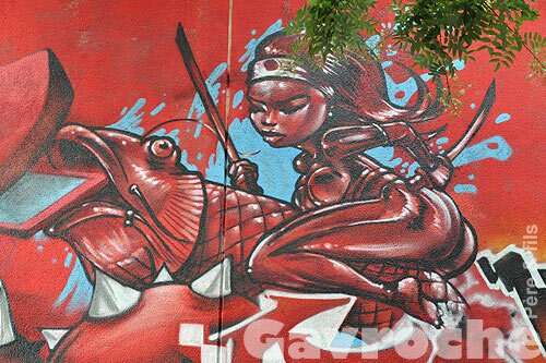 Vestige de la fresque pour le Japon - guerrière Vestige de la fresque pour le Japon - guerrière