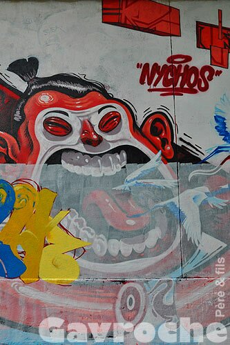 Vestige de la fresque pour le Japon - tête de sumo Vestige de la fresque pour le Japon - tête de sumo