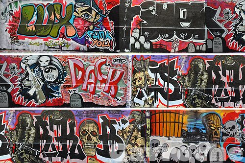 Fresque de zombies et de squelettes Fresque de zombies et de squelettes