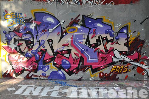 Graff écriture rose et mauve Graff écriture rose et mauve