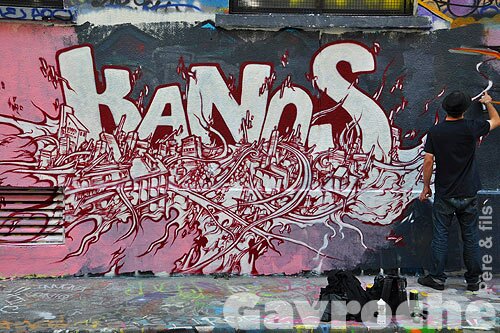 Graff Kanos en cours de réalisation Graff Kanos en cours de réalisation